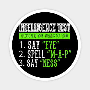 Intellegence Test Eye Map Ness Magnet